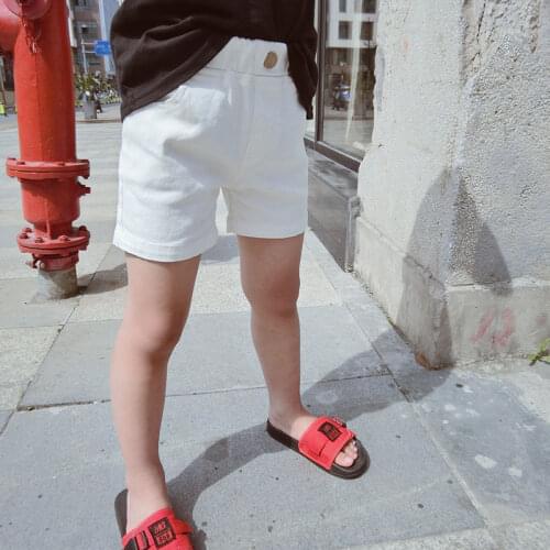 2018 Summer New Boys and Girls Shorts Children Summer Pants White Black Wild Short Pants Boys Pants Cotton Trousers Baby Clothes
