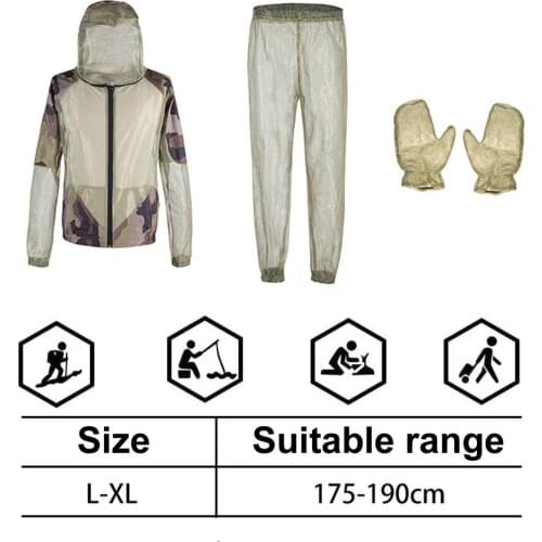 Unisex Mosquito-proof clothing insect-proof jacket mesh hooded suit ultra-fine mesh insect-proof protection fishing plus size