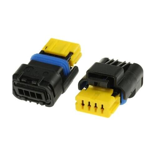 5/10/20/50/100pcs/lot 4 Pin/Way Petrol Pump Plug FCI Female Waterproof Electrical Connector For VW Renault Peugeot Citroen