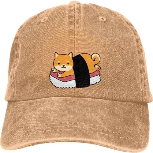 Funny Kawaii Dog Sushi Baseball Cap Men Sushi Corgi Kwaii Dog Humor Foods Caps colors Women Summer Snapback Caps