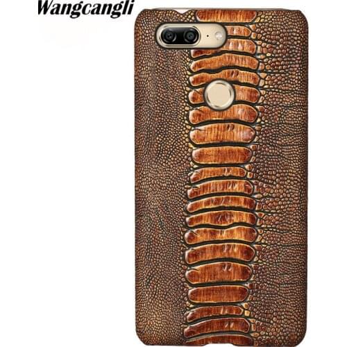 Ostrich foot Texture Genuine leather phone case for Gionee M7 half bag phone protection case for Gionee M6plus M7 S9 S10