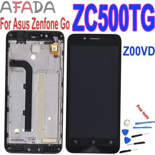 AAA+ 5" LCD for ASUS ZENFONE GO ZC500TG Z00VD LCD Display Touch Screen Digitizer Assembly With Frame Replacement Repair Parts