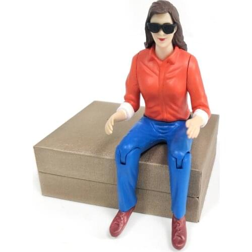 1 Pcs Cotainer Truck Driver Pilots Figure Statues Kids L64*W80 For RC Model Plane Cars