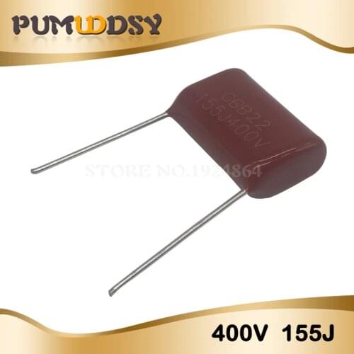 10PCS 400V155J 1.5UF Pitch 20MM 400V 155 1500nf CBB Polypropylene film capacitor