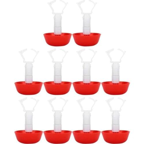 10Pcs Poultry Chicken Drinker Hanging Cups Chick Automatic Waterers Drinking Fountain for Farm Accessories