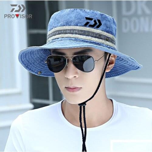 2020 Daiwa Men Dome Old Fisherman Hat Outdoors Summer Sun Protection Sunshade Sun Hat Mountaineering Fishing Basin Hat Beni