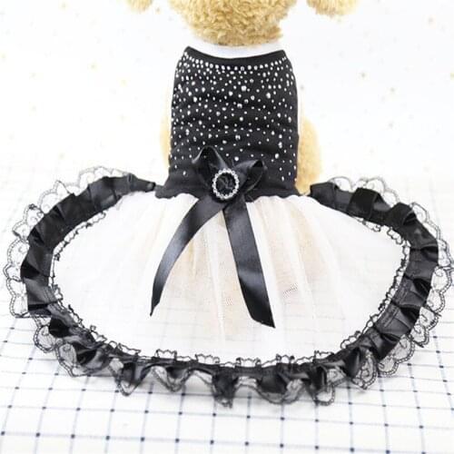 2021 Fashionable Lace Floral Dress Dog Wedding Dress Cotton For Small Dogs Chihuahua
