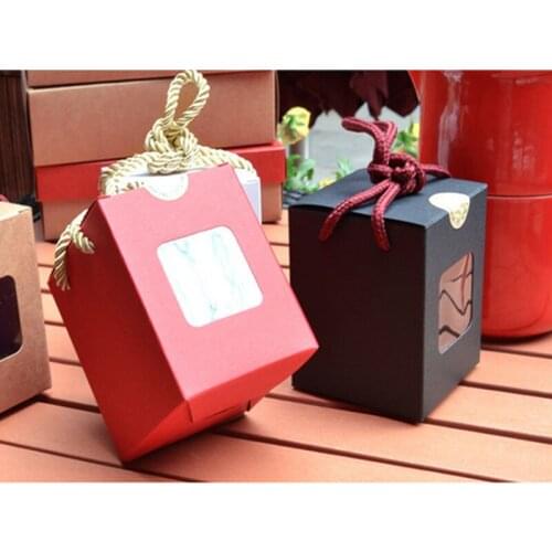 600pcs/ batch new products window box kraft gift box honey jam tea brown sugar box