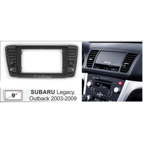 9 inch Car Fascia Radio Panel for SUBARU LEGACY OUTBACK 2003-2009 Dash Kit Install Facia Console Bezel Adapter 9inch Plate Trim