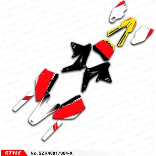 Aftermarket Waterproof Stickers for RMZ 450 2008 2009 2010 2011 2012 2013 2014 2015 2016 2017, Style No. SZR40817004-X