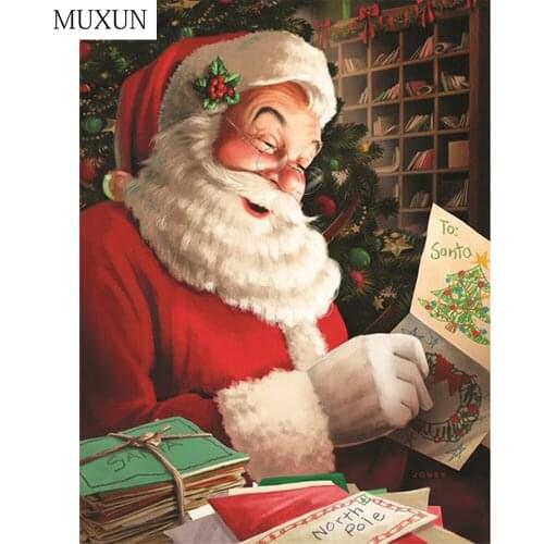 MUXUN DIY 5D Diamond Painting Full Square Christmas Picture Of Rhinestone Embroidery Sale Diamond Mosaic cross Stitch Kit A80109