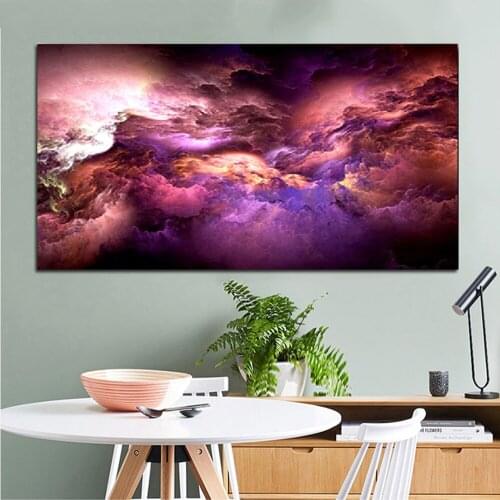 Large 5D diy diamond painting Abstract Colorful purple Clouds cross stitch full diamond embroidery mosaic bead 3d picture YG1507
