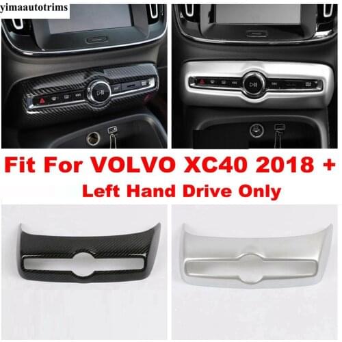 Accessories For VOLVO XC40 2018 - 2021 Central Control AC Air Conditioning Panel Cover Trim Matte / Carbon Fiber Interior Kit