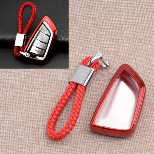 TPU Red Car Remote Key Case Cover Shell Fob Fit For BMW 1 2 3 5 6 7 8 Series X1 X2 X3 X4 X5 X6 X7 F40 F45 F46 G20 G30 G31 2020