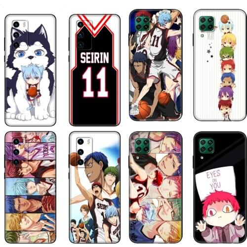Black tpu Case For Huawei P30 Lite P30 Pro P40 Case For Huawei P40 LITE E P Smart Kuroko no Basket kawaii Tetsuya kawaii anime