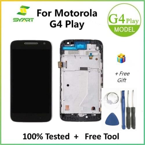 For Motorola G4 Play LCD Display + Touch Screen Digitizer Assembly With Frame For Moto XT1601 XT1602 XT1603 XT1604 LCDs Screen