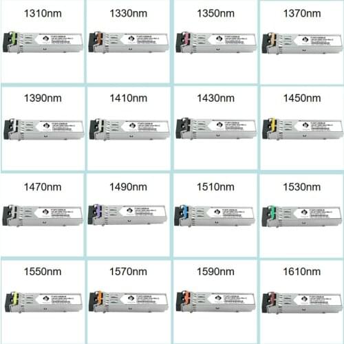 Duplex LC 18 Wavelengths 1.25G 1270nm-1610nm 80km CWDM SFP Transceiver compatible Cisco arista Juniper brocade dell extreme
