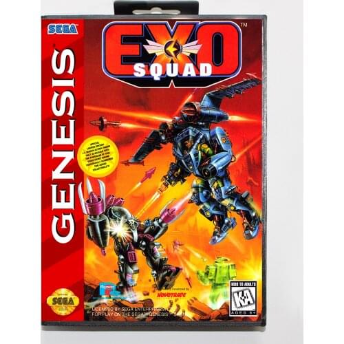 Exo Squad Boxed Version 16bit MD Game Card For Sega MegaDrive Sega Genesis System