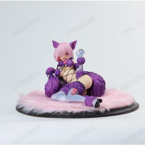 12cm Mash Kyrielight Cat Girl Fate Grand Order Shielder Beast Action Figure Anime Figure Model Toys Sexy Girl Figure Collection