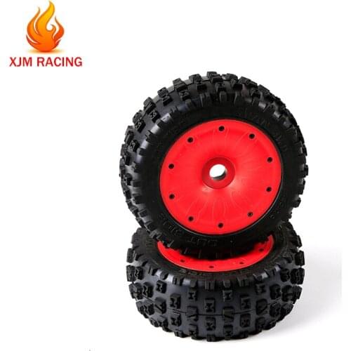 GEN.3 Knobby Wheel Tire Assembly Kit with Upgraded Waterproof Inner Lining for 1/5 Losi 5ive-T ROFUN ROVAN LT KM X2 BAJA 4WD/SLT
