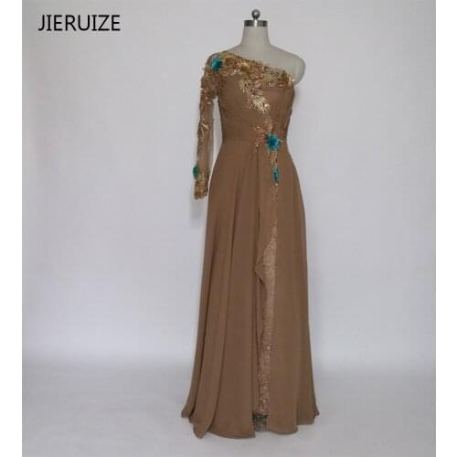 Женские вечерние платья на одно плечо JIERUIZE China At AliExpress