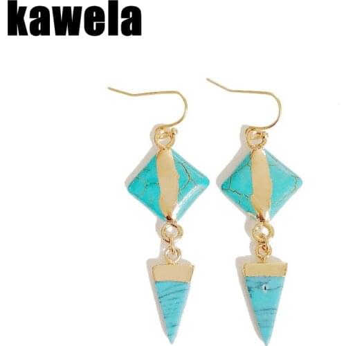 Stone Ore Imatation Stone Mixed Fashion Geometric Earring