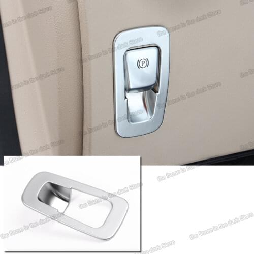 Lsrtw2017 Carbon Fiber Car Electronic Handbrake Button Frame for Mercedes Benz GLC X253 C253 E Class W213 C Lass W205 2016-2020