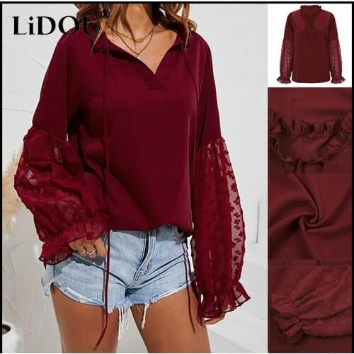 Женские красные рубашки LIDOU China At AliExpress