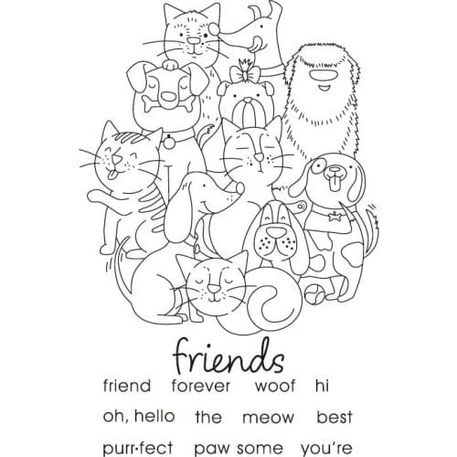 Best Friend Transparent Clear Silicone Stamp Seal DIY Scrapbooking photo Album A0258