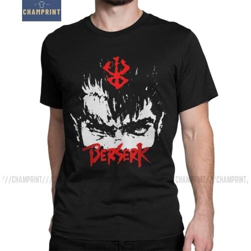 Berserk Guts T-Shirts Men Guts Manga Swordsman Gatsu Sacrifice Zodd Anime Cotton Tees Short Sleeve T Shirt Plus Size Clothing