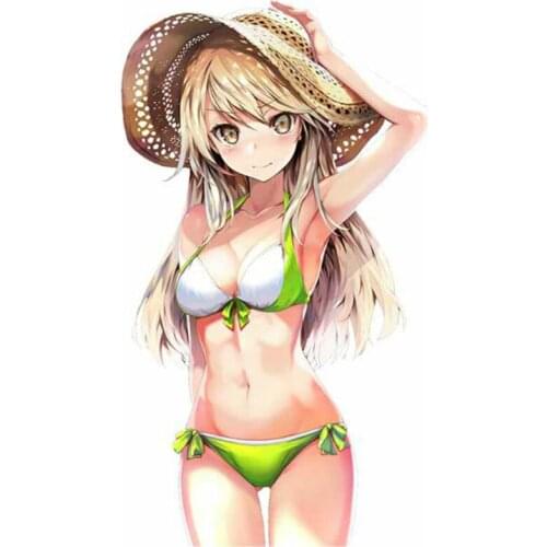 Sexy Anime Girl Car Styling Sticker Waterproof Decal 3D Custom Printed Decal Notebook for JDM SUV RV Vinyl Cover Waterproof PVC