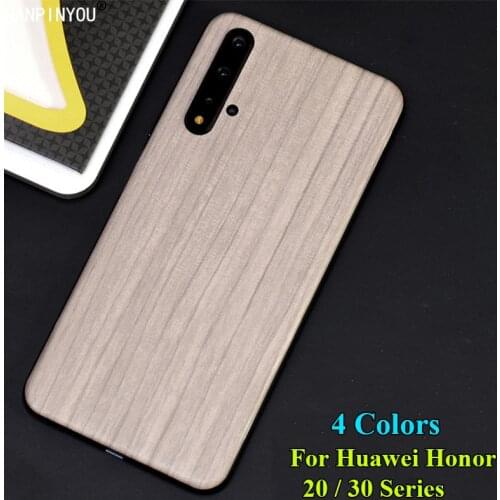 For Huawei Honor 20 20i 10i 30 30S Pro Rear Back Cover 3D Imitation Wood Grain Protection Skin Decal Sticker Film (Not a Case)