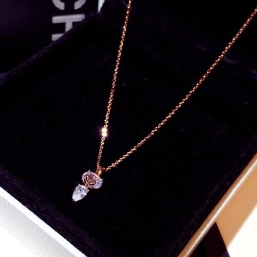 New Trend Exquisite AAAA Zircon Little Fox Temperament Clavicle Necklace Ladies Jewelry Christmas Gifts Pendant Necklace