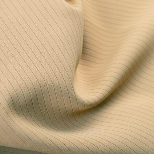 Solid Dress Stretchy Jacquard Stripe Style DIY Sewing Craft Pajamas Suit Trousers Fabric