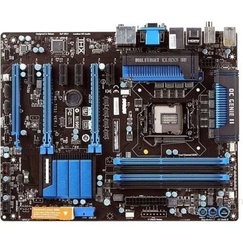 Original motherboard MSI Z77A-GD55 LGA 1155 DDR3 32GB USB2.0 USB3.0 Z77 Desktop motherboard Free shipping