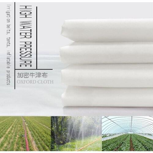Size 1*1.5m Pu Coating Infill Oxford Cloth Water Pressure 1500mm Water Pressure 3000mm Irrigation Water Hose Fabric. White Water
