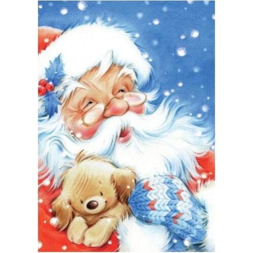 TOUOILP square full Diamond Painting De Kerstman 21