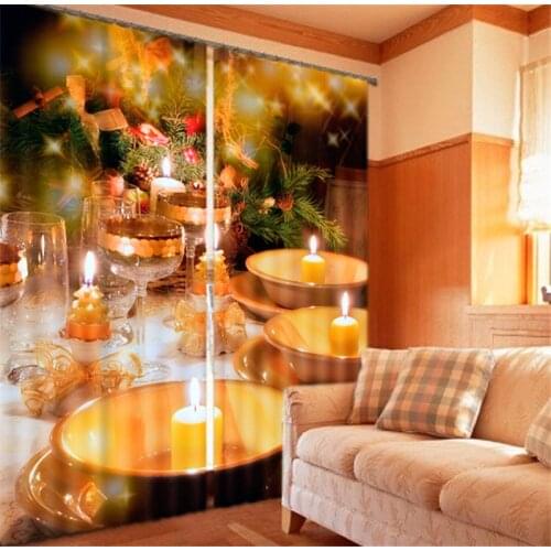 3D Window Curtain Luxury Blackout For Living Room kids Bedroom Drapes cortinas Rideaux Customized size Christmas Cushions cover