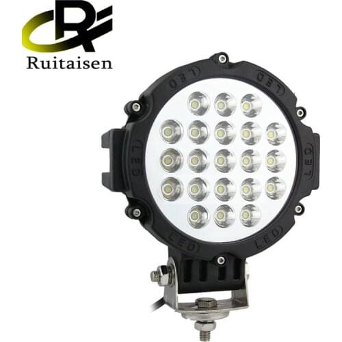 63w led work light 7"Round For Heavy Duty 7inch Black led Spot beam work light For Jeep Car Accessories