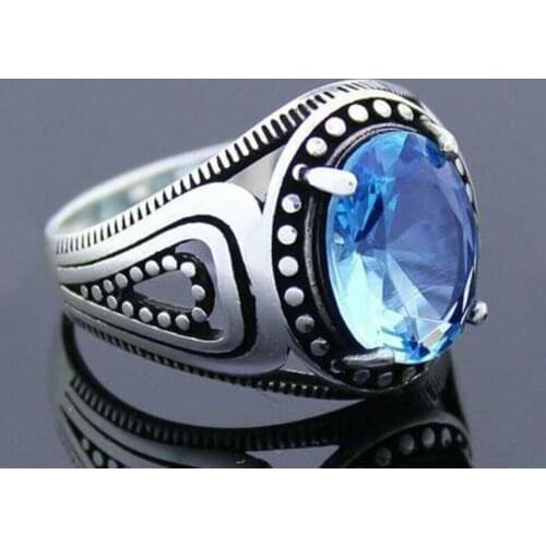Turkish handmade 925 sterling silver jewelry aquamarine all size