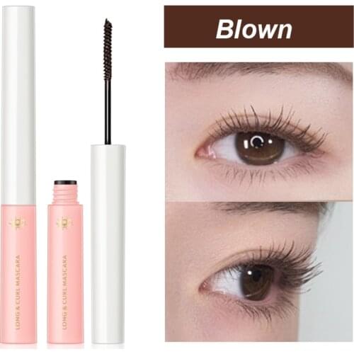 Ultra-fine Mascara Slim Quick-drying Anti-sweat Waterproof Lasting No Blooming Eyelash Women Thick Curling Eyelash Beauty Makeup