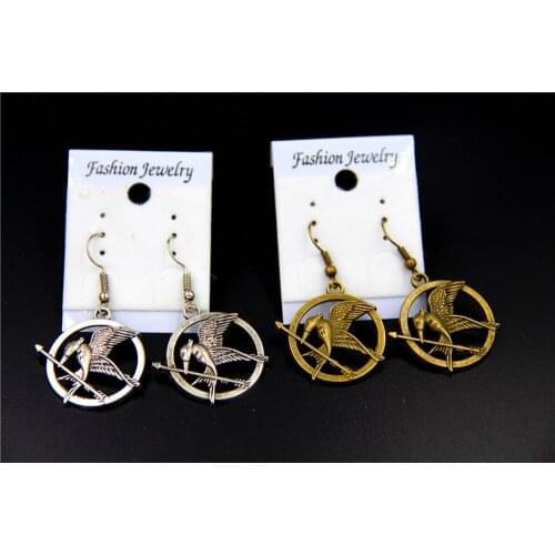 ZRM 20pairs/lot Wholesale Fashion Jewelry Vintage Charm Hunger Game Earrings For Women