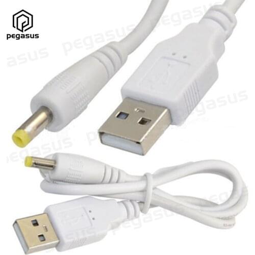 0.5 Meters USB 2.0 Type A Male to DC 4.0*1.7 Male Extension Repeater Adapters White Cable