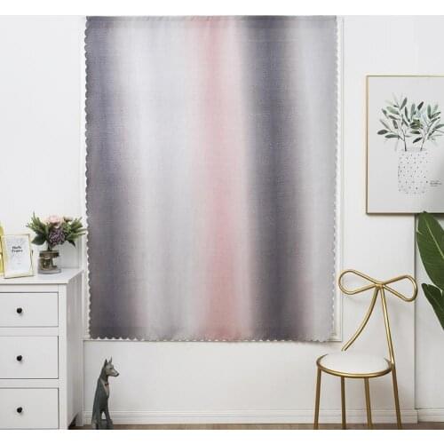 1Pcs Gradient Sunlight Blackout Window Curtain Magic Tape Drape Bedroom Modern Curtains for Living Room Decor