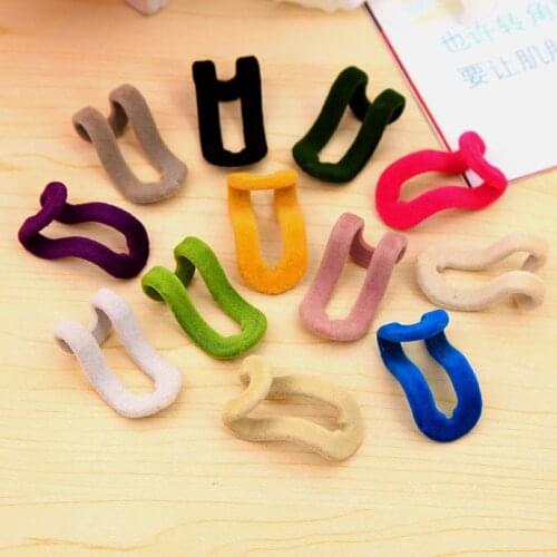 10 pcs Home Creative Mini Flocking Clothes Hanger Easy Hook Closet Organizer Random Colors