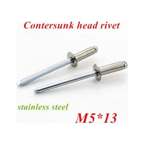 100pcs/lot M5*13 Countersunk POP head rivet Stainless steel