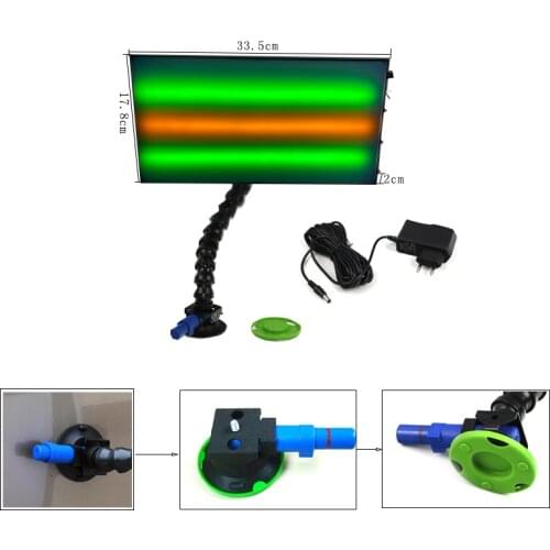 3 pins adjustable car dent repair light with 75mm pump suction cups with high quality light stand with adjustable lock line pipe