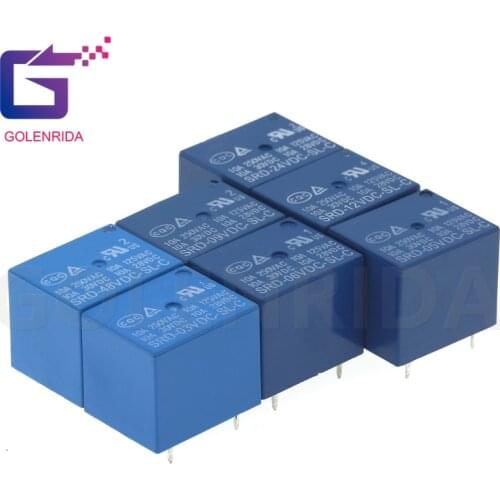 5PCS Relay SRD-03 05 09 06 24 12VDC-SL-C 5PINS 3V 5V 9V 6V 24V 12V