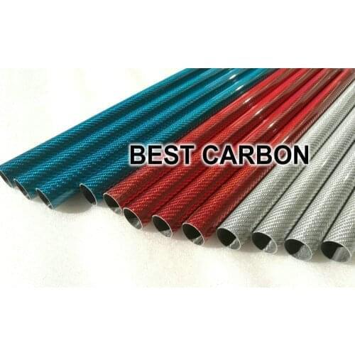 FREE SHIPPING OD20mm , ID18mm, Blue, Red, Silver Colorful Carbon fiber Wound Tube,Carbon fiber tube, CFK TUBE , ROHRE