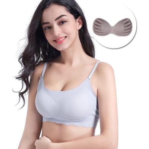 Seamless free breathable push up Ice Silk bra breasts Sleep Soft 2018 Sports bra sport Spandex lingerie One-Piece Wireless Sleep